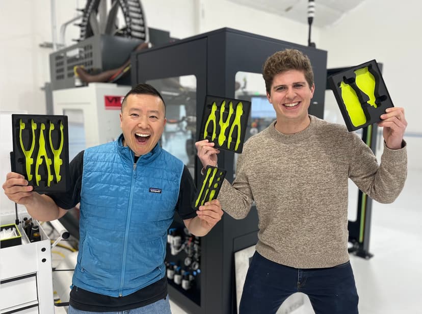 The finalREV team with custom tool inserts